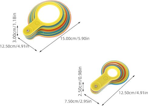 SEWACC 2 Sets Fruit Measuring Circles and Diameter Gauge Rings for Accurate Fruit Size Grading and Sorting, Vegetable Radius Measuring Tool for Pears and Harvest Picking in Kuwait