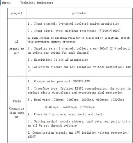 PT100 PT1000 8-Channel Resistance Temperature Acquisition Module RS485 in Kuwait