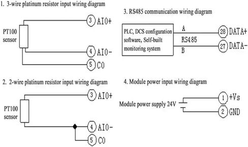 PT100 PT1000 8-Channel Resistance Temperature Acquisition Module RS485 in Kuwait