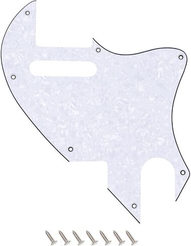 Banworks 4-Ply F-Hole Hybrid Tele Pickguard 7 Holes Telecaster Pickguard لوحة الخدش للجيتار الهجين الأمريكي والمكسيكي JT/HB-25 أبيض لؤلؤي in Kuwait