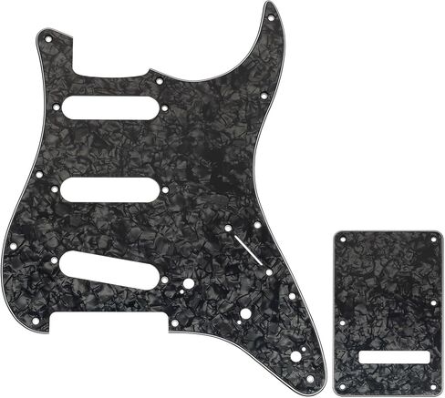 مجموعة جيتار من Musiclily Pro مكونة من 11 فتحة ST ولوحة خلفية للجيتار الكهربائي Squier Sonic Strat SSS، 3 طبقات باللون الأسود in Kuwait