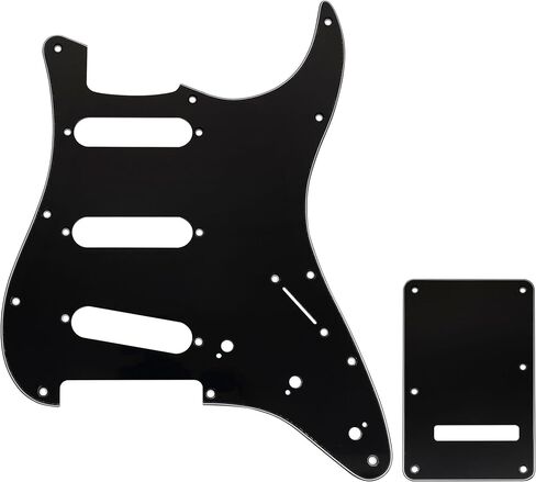 مجموعة جيتار من Musiclily Pro مكونة من 11 فتحة ST ولوحة خلفية للجيتار الكهربائي Squier Sonic Strat SSS، 3 طبقات باللون الأسود in Kuwait