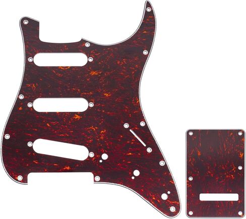 مجموعة جيتار من Musiclily Pro مكونة من 11 فتحة ST ولوحة خلفية للجيتار الكهربائي Squier Sonic Strat SSS، 3 طبقات باللون الأسود in Kuwait
