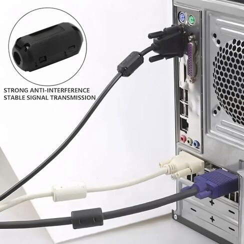 5 أحجام من خرزة الفريت لمرشح EMI RFI على USB وHDMI وكابلات الطاقة وأسلاك الصوت/الفيديو وجهاز التوجيه والتلفزيون ومكبر الصوت in Kuwait
