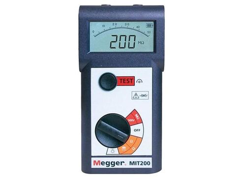 جهاز اختبار العزل والاستمرارية الرقمي/التناظري من Megger MIT200، جهد اختبار 500 فولت in Kuwait