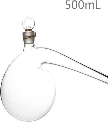500ml Lab Distilling Flasks Retort with Ground Glass Stopper Borosilicate 3.3 Glass Heat Resistant Distillation Lab Distilling Flasks- Pack of 1 (Size : 500mL) in Kuwait