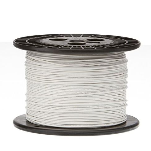سلك ربط صلب بمقياس 18 AWG، طول 250 قدم، أبيض، قطر 0.0403 بوصة، UL1007، 300 فولت in Kuwait