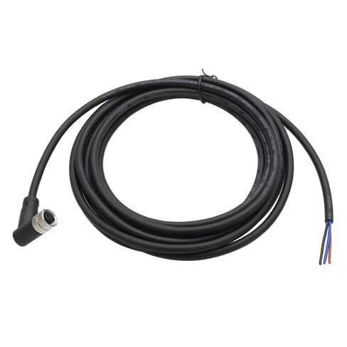 كابل طاقة بيانات أنثى M8 3 دبابيس لمستشعر المحرك راية Baumer Turck Sick Omron جهاز التحكم الآلي في المجال I/O مفتاح اتصال محمي PVC 3m in Kuwait