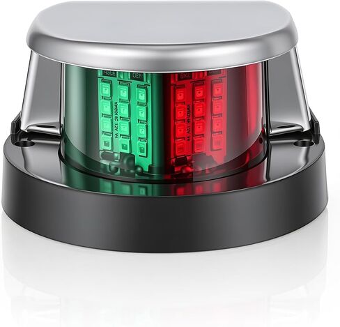 24LED ضوء ملاحة للقارب باللون الأحمر والأخضر، 12 فولت IP67 ضوء القوس البحري المقاوم للماء لإشارات لوحة الميمنة للميناء، أضواء ملاحة LED للعائمة واليخت والقارب السريع وقارب الصيد والسكيتر والمراكب الشراعية in Kuwait