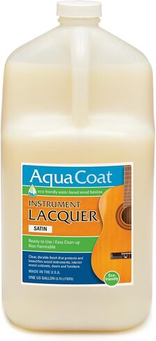 Aqua Coat Water-Based Professional Grade Instrument Lacquer, Satin, Easy to Apply, Requires Less Coats, 1 Quart in Saudi Arabia