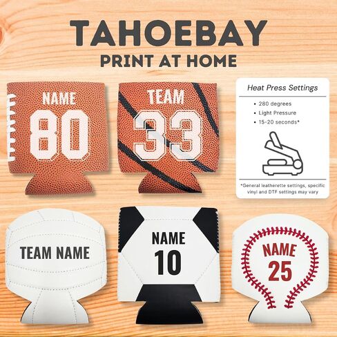 TahoeBay البيسبول يمكن مبردات (12 حزمة) ديكورات الحفلات الرياضية تحت عنوان إكسسوارات الفريق تفضل لعبة كرة الكلية ديكور السائبة البيرة الأكمام العازلة الصودا هدية المشروبات الفراغات للفينيل النيوبرين in Kuwait