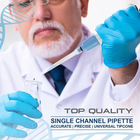 LabChoice Single Channel Mechanical Micropipette - Ergonomic, 0.5-5ml Adjustable Volume, Autoclavable Lower Section in Kuwait