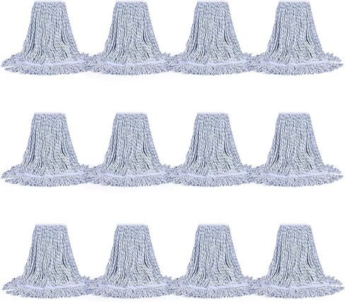 Matthew Cleaning Rayon Finish Mop Head Replacement, Commercial Mops for Floor Cleaning and Finishing, 4-Ply Premium Synthetic Yarn for Optimal Absorbency and Release, 24 oz X-Large, 3 Pack in Saudi Arabia