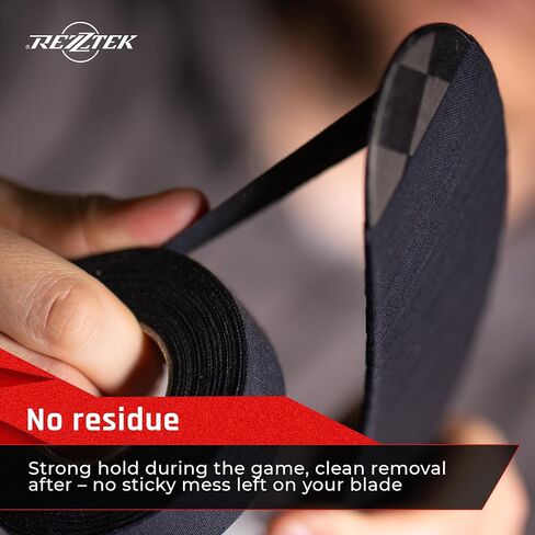 Rezztek Black Hockey Stick Tape, 1" x 25 yd – Blade Hockey Grip Tape, Stick Protection & Performance – Easy to Tear – 3 Rolls in Kuwait