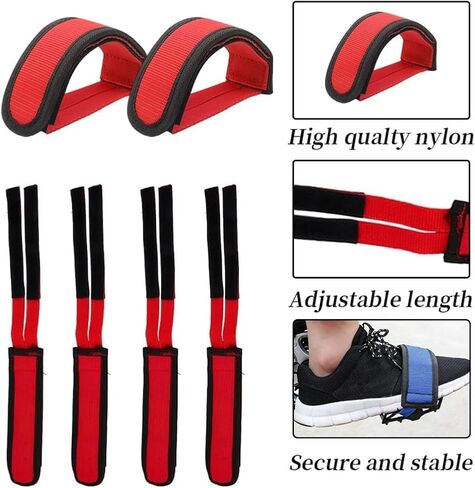 4 أزواج من أحزمة دواسة الدراجة للأطفال، أحزمة أقدام قابلة للتعديل لركوب الدراجات، حزام لاصق بدواسة أصابع القدم للدراجة ذات التروس الثابتة، أحمر أخضر أسود أزرق in Kuwait