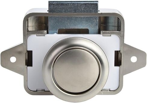 Black Camper Car Push Lock 26mm Chrome RV Caravan Drawer Cabinet Latch Button Locks for Boat Motor 10Pcs(White) in Saudi Arabia