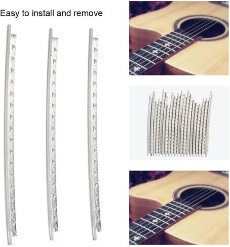 20pcs 2.0mm Guitar Fret Wire Set – Chrome Copper Fretwire for Classical & Folk Guitars, High-Strength Fretboard Replacement Accessory‌ in Kuwait
