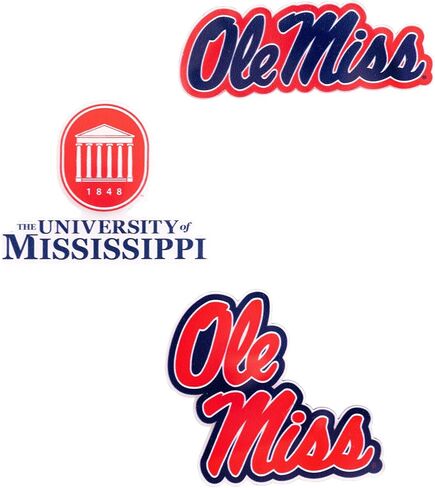 مغناطيس أكريليك من جامعة صبار الصحراء ميسيسيبي، 3 عبوات من تصميم Ole Miss Rebels الزخرفي مرخص رسميًا (مجموعة المغناطيس A) in Kuwait