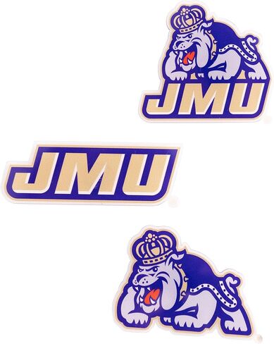 مغناطيس أكريليك لجامعة جيمس ماديسون من Desert Cactus، 3 عبوات من تصميم ديكور JMU Dukes مرخص رسميًا (مجموعة المغناطيس A) in Kuwait