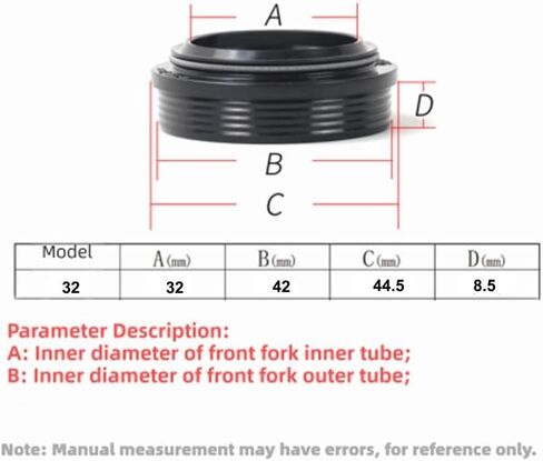 32mm Bike Fork Dust Seal Kit – Suspension Fork Oil Seal and Foam Ring Set for Mountain Bike Repair, Rubber Dust Wiper Replacement in Kuwait