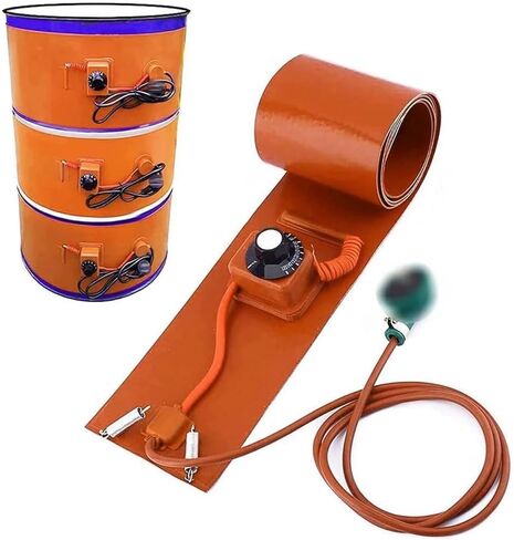 Industrial Silicone Oil Drum Heater 30-100℃, Flexible Pail Barrel Heater with Thermostat, Efficient Bucket Heating Blanket for Temperature Control, Perfect for Workshops in Kuwait