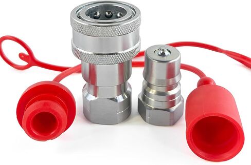 1/2 "NPT Thread ISO7241-B قارنات التوصيل/الوصلات الهيدروليكية السريعة 1/2" حجم الجسم مع أغطية الغبار in Kuwait
