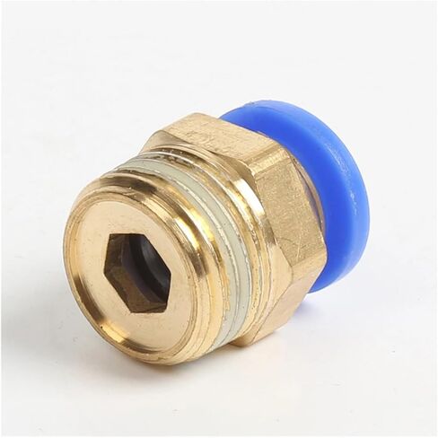 تركيبات تعمل بالهواء المضغوط PC4/6-M6/M8/M10/M12 ذكر متري موصل الأنابيب النحاسي دفع في موصل سريع خرطوم الهواء السباكة (PC 4mm-M6x0.75) in Kuwait