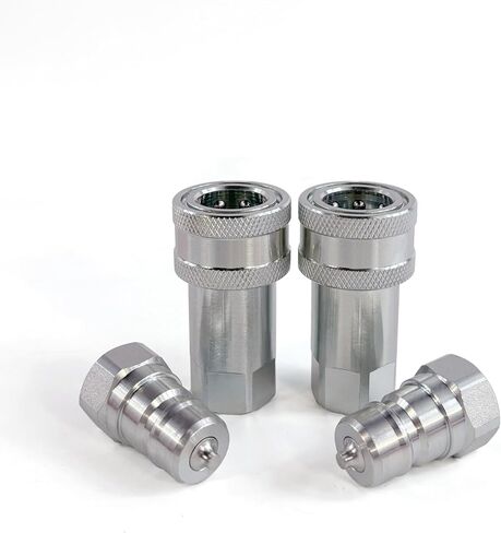 2 مجموعات 3/8 "NPT الموضوع ISO7241-1A مقرنة قطع الاتصال الهيدروليكي السريع / مجموعة اقتران سريعة مع أغطية الغبار in Kuwait