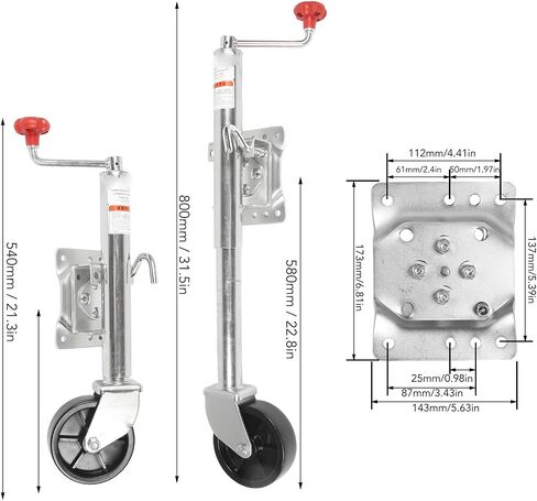 aqxreight Duty 1200lbs Trailer for UTV Yacht RV with 6in Wheel (Nylon Wheels) in Kuwait