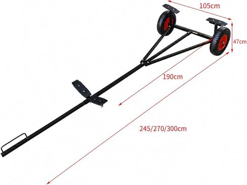 Qianly Portable Boat Trailer Adjustable Length Boat Trailer Frame 190 Kg Load Capacity in Kuwait