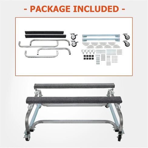 1000 Lbs Watercraft Dolly Jet Ski Storage Stand 34"x48" for Sea-Doo Yamaha | Boat dolly w/ 4 rugged casters, Metal,Silver,Assembly required, For Sailboat Vehicle Cart Transporter, Fishing Dock Slipway in Kuwait