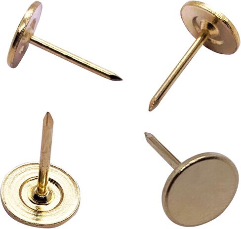 Maozaa Upholstery Tacks, 100pcs 7/16 Inch Furniture Tacks Nails for Upholstery, Decorative Nails Thumb Tacks for Woods, Sofa (Red Copper) in Kuwait