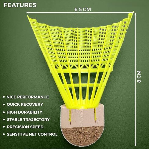 Badminton Birdies,Nylon Badminton Shuttlecocks with Stability Durability for Batting Practice Training,High-Speed Shuttlecock,12 Pack Durable Shuttle Balls for Indoor and Outdoor Sports Matches in Saudi Arabia