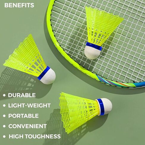 Badminton Birdies,Nylon Badminton Shuttlecocks with Stability Durability for Batting Practice Training,High-Speed Shuttlecock,12 Pack Durable Shuttle Balls for Indoor and Outdoor Sports Matches in Saudi Arabia