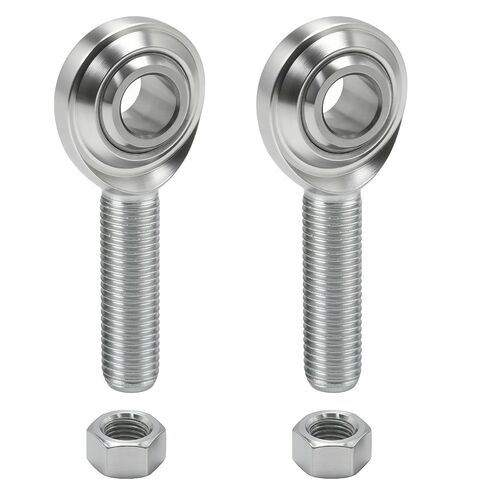 MDEOOSKY 2 PCS 3/8" x 3/8-24 CM6 Rod End Bearings, Right Hand Male Thread Joint with Jam Nuts, Ideal for Hydraulic Cylinders and Machinery in Kuwait