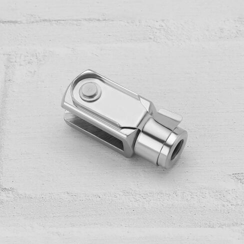 2Pcs M8x1.25 Thread 42mm Length Air Cylinder Rod Clevis End Clevis Fork End Yoke Joint with Spring Pin Steel Zinc Plated Y Connector for Electronic Automatic Equipment in Kuwait
