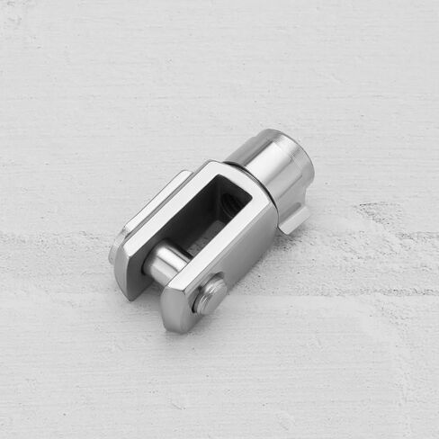 2Pcs M8x1.25 Thread 42mm Length Air Cylinder Rod Clevis End Clevis Fork End Yoke Joint with Spring Pin Steel Zinc Plated Y Connector for Electronic Automatic Equipment in Kuwait