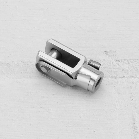 2Pcs M8x1.25 Thread 42mm Length Air Cylinder Rod Clevis End Clevis Fork End Yoke Joint with Spring Pin Steel Zinc Plated Y Connector for Electronic Automatic Equipment in Kuwait