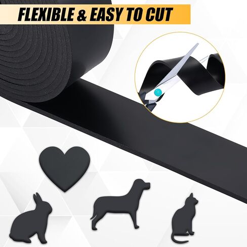 Black Neoprene Rubber Sheet 1" x 10" x 1/8" Thick – Solid Rubber for DIY Gasket, Seal, Weather Stripping, Padding, Flooring, Craft Projects in Kuwait