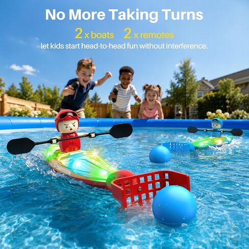 Syma 2 Pack RC Boats for Kids 8-12 ، قوارب التحكم عن بعد مع 3 كرات مغناطيسية ، 40 دقيقة وقت اللعب (بطارية واحدة) ، مصابيح LED ، ألعاب مائية مثالية للمسبح ، منسوب المياه وحوض الاستحمام in Kuwait