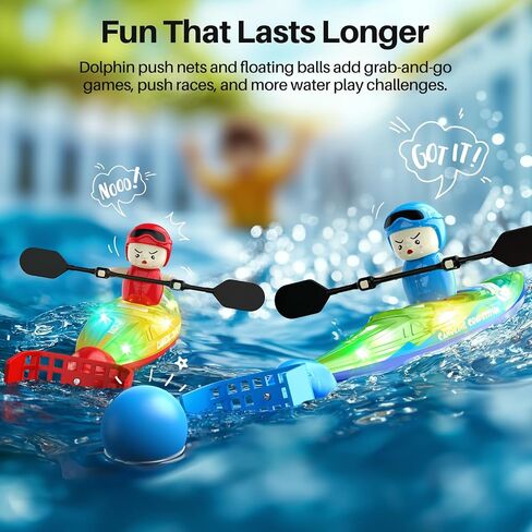 Syma 2 Pack RC Boats for Kids 8-12 ، قوارب التحكم عن بعد مع 3 كرات مغناطيسية ، 40 دقيقة وقت اللعب (بطارية واحدة) ، مصابيح LED ، ألعاب مائية مثالية للمسبح ، منسوب المياه وحوض الاستحمام in Kuwait