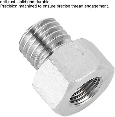 محول تركيب NPT 1/8 بوصة أنثى إلى متري M12 x 1.5 ذكر، مخفض خيط سبائك الألومنيوم مع غسالة لتوصيل أنابيب خرطوم الهواء in Kuwait