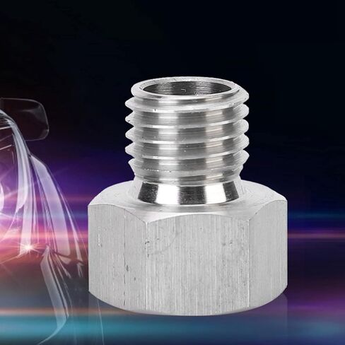 محول تركيب NPT 1/8 بوصة أنثى إلى متري M12 x 1.5 ذكر، مخفض خيط سبائك الألومنيوم مع غسالة لتوصيل أنابيب خرطوم الهواء in Kuwait
