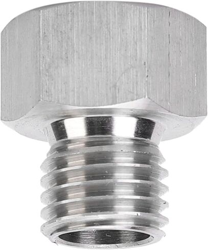 محول تركيب NPT 1/8 بوصة أنثى إلى متري M12 x 1.5 ذكر، مخفض خيط سبائك الألومنيوم مع غسالة لتوصيل أنابيب خرطوم الهواء in Kuwait