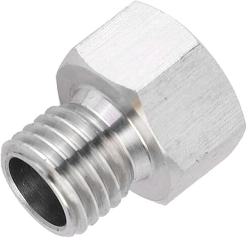 محول تركيب NPT 1/8 بوصة أنثى إلى متري M12 x 1.5 ذكر، مخفض خيط سبائك الألومنيوم مع غسالة لتوصيل أنابيب خرطوم الهواء in Kuwait