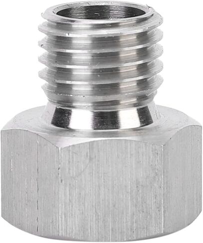 محول تركيب NPT 1/8 بوصة أنثى إلى متري M12 x 1.5 ذكر، مخفض خيط سبائك الألومنيوم مع غسالة لتوصيل أنابيب خرطوم الهواء in Kuwait
