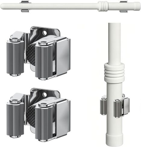 Light Up Sword Saber Wall Mount Holder Vertical/Horizontal Stand | Silver 2Pcs | Fits Hilts 0.7 to 1.2 inch | Light Up Saber Adjustable Display | Flexible Display Rack | Complete Hardware in Kuwait