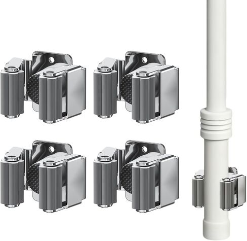 Light Up Sword Saber Wall Mount Holder Vertical/Horizontal Stand | Silver 2Pcs | Fits Hilts 0.7 to 1.2 inch | Light Up Saber Adjustable Display | Flexible Display Rack | Complete Hardware in Kuwait