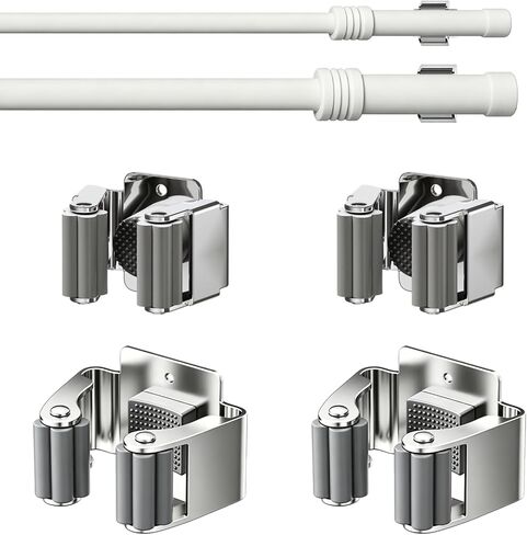 Light Up Sword Saber Wall Mount Holder Vertical/Horizontal Stand | Silver 2Pcs | Fits Hilts 0.7 to 1.2 inch | Light Up Saber Adjustable Display | Flexible Display Rack | Complete Hardware in Kuwait