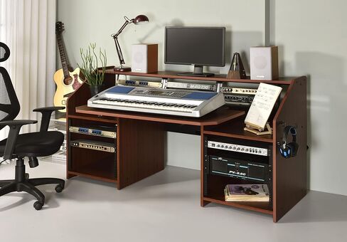 Annette Black Finish Music Desk 71" W x 36" D x 36" H Synthetic Wood in Kuwait